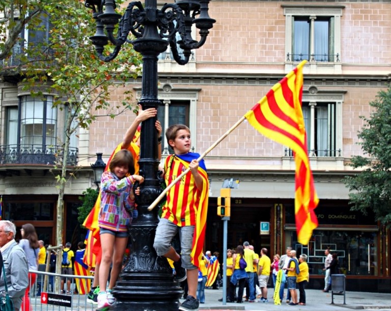The Catalan Human Chain Barcelona Blonde
