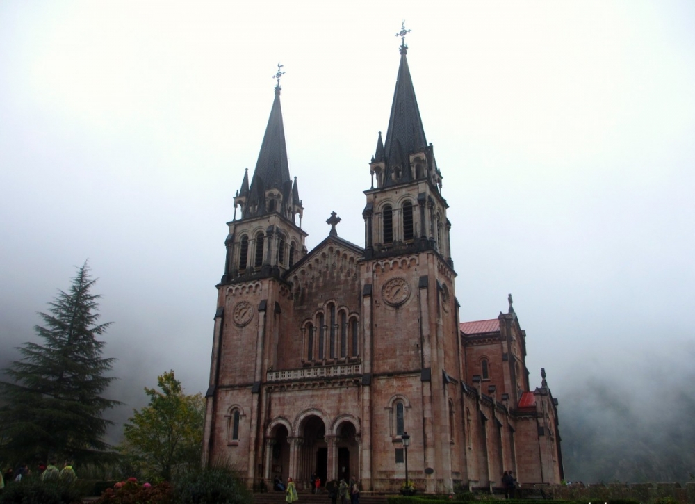 The Basilica of Santa María in Covadonga, Asturias